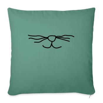 Cats nose - Sofa pillowcase 17,3'' x 17,3'' (45 x 45 cm) - cypress green - Front