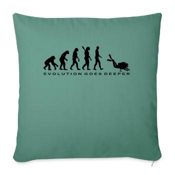 Diving Dive Dive - Sofa pillowcase 17,3'' x 17,3'' (45 x 45 cm) - cypress green - Front