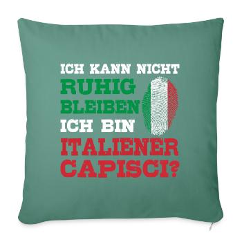 Typisch Italiener Italien Geste Capisci - Sofakissenbezug 45 x 45 cm - Tanngrün - Vorne