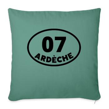 07 ardèche - Housse de coussin décorative 45 x 45 cm - vert sapin - Devant