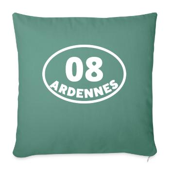 08 ardennes - Housse de coussin décorative 45 x 45 cm - vert sapin - Devant