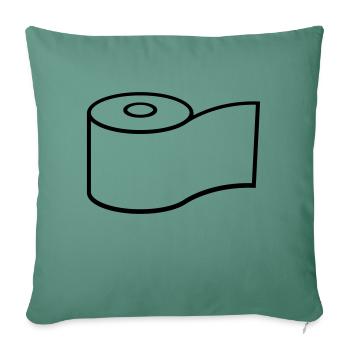 Logo Toilet Paper Roll Design - Sofa pillowcase 17,3'' x 17,3'' (45 x 45 cm) - cypress green - Front