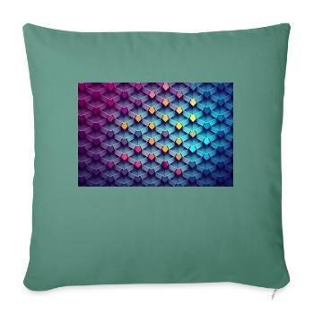 Abstraktes Pattern - Sofakissenbezug 45 x 45 cm - Tanngrün - Vorne