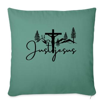 Just Jesus - Sofakissenbezug 45 x 45 cm - Tanngrün - Vorne