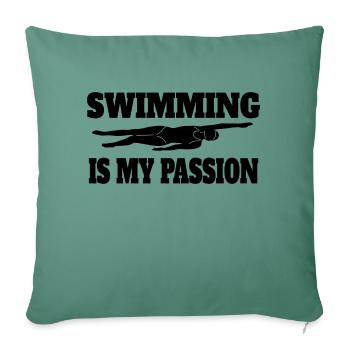 Schwimmerin Schwimmer Schwimmverein Schwimmen Frau - Sofakissenbezug 45 x 45 cm - Tanngrün - Vorne