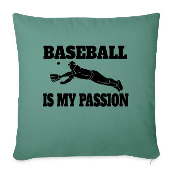 Joueurs de baseball Équipe de baseball Équipe de baseball - Housse de coussin décorative 45 x 45 cm - vert sapin - Devant
