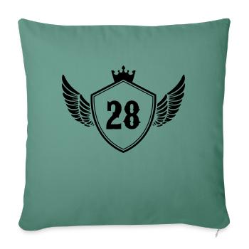 Armoiries 28 - Housse de coussin décorative 45 x 45 cm - vert sapin - Devant
