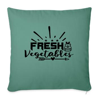Fresh Vegetables - Sofa pillowcase 17,3'' x 17,3'' (45 x 45 cm) - cypress green - Front