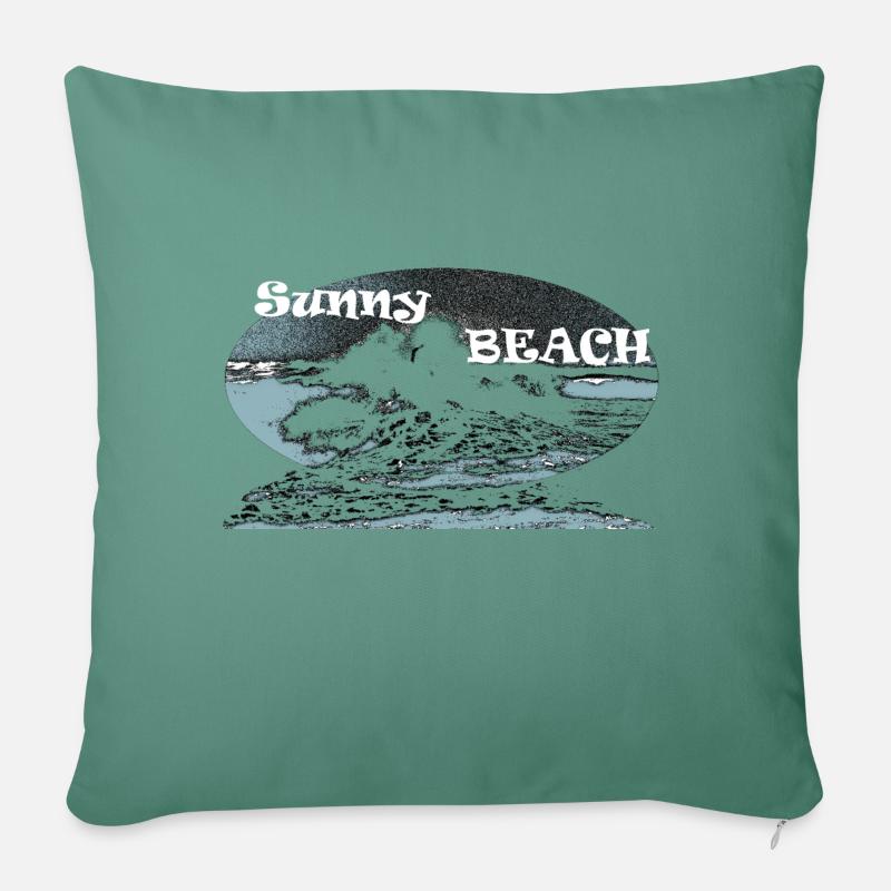 Sunny Beach - Sofakissenbezug 45 x 45 cm - Tanngrün