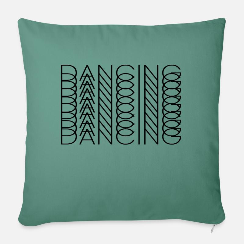 Dancing Dance Music - Sofakissenbezug 45 x 45 cm - Tanngrün