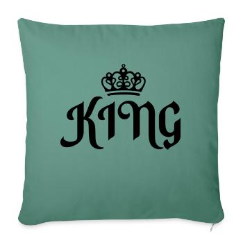 Roi - Housse de coussin décorative 45 x 45 cm - vert sapin - Devant