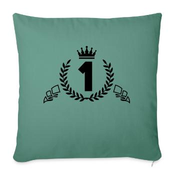 1 crown wreath - Sofa pillowcase 17,3'' x 17,3'' (45 x 45 cm) - cypress green - Front