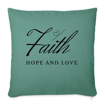 Foi - Housse de coussin décorative 45 x 45 cm - vert sapin - Devant