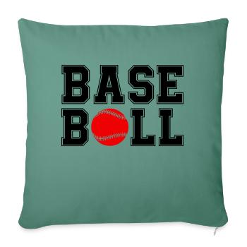 base-ball - Housse de coussin décorative 45 x 45 cm - vert sapin - Devant