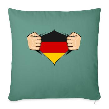Germany Flag Design - Sofa pillowcase 17,3'' x 17,3'' (45 x 45 cm) - cypress green - Front