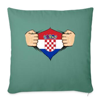 Croatia Flag Design - Sofa pillowcase 17,3'' x 17,3'' (45 x 45 cm) - cypress green - Front