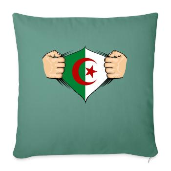 Algeria Flag Design - Sofa pillowcase 17,3'' x 17,3'' (45 x 45 cm) - cypress green - Front