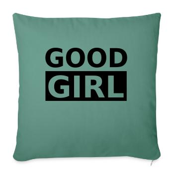 Good Girl, Good Girl - Housse de coussin décorative 45 x 45 cm - vert sapin - Devant