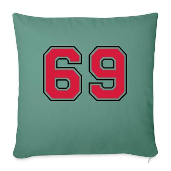 69__f2 - Sofa pillowcase 17,3'' x 17,3'' (45 x 45 cm) - cypress green - Front