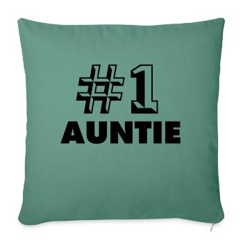 number one auntie - Housse de coussin décorative 45 x 45 cm - vert sapin - Devant