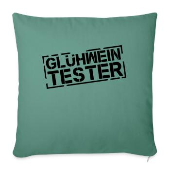 gluehwein_tester_di1 - Sofakissenbezug 45 x 45 cm - Tanngrün - Vorne
