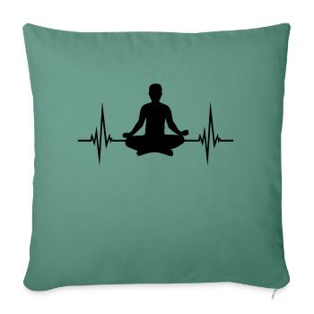 Heartbeat Yoga Position - Housse de coussin décorative 45 x 45 cm - vert sapin - Devant