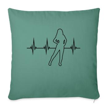 Frequency Hot Girl - Sofa pillowcase 17,3'' x 17,3'' (45 x 45 cm) - cypress green - Front
