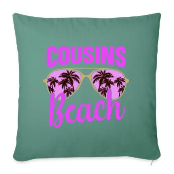 Cousins Beach - Sofakissenbezug 45 x 45 cm - Tanngrün - Vorne