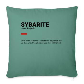 Sybarite définition - Housse de coussin décorative 45 x 45 cm - vert sapin - Devant