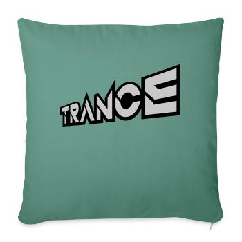 Club Trance Techno lettering - Sofa pillowcase 17,3'' x 17,3'' (45 x 45 cm) - cypress green - Front