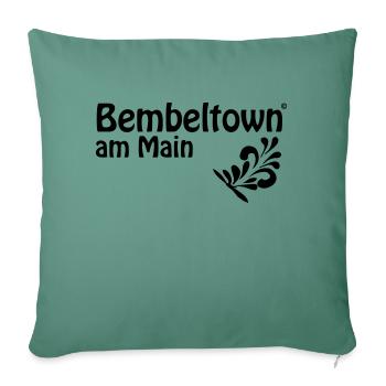 Bembel am Main #Frankfurtliebe #069 - Sofa pillowcase 17,3'' x 17,3'' (45 x 45 cm) - cypress green - Front