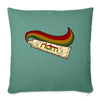 Ridm Rastapasta - Housse de coussin décorative 45 x 45 cm - vert sapin - Devant