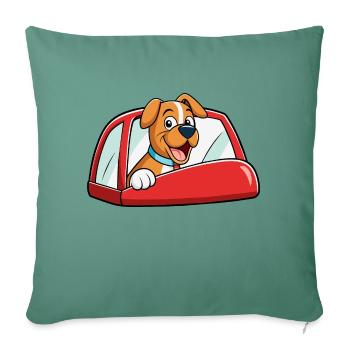 Joyful Boxer Toasting Art - Sofa pillowcase 17,3'' x 17,3'' (45 x 45 cm) - cypress green - Front