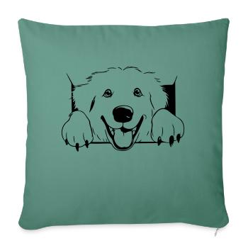 Pyrenean Mountain Dog - Sofa pillowcase 17,3'' x 17,3'' (45 x 45 cm) - cypress green - Front
