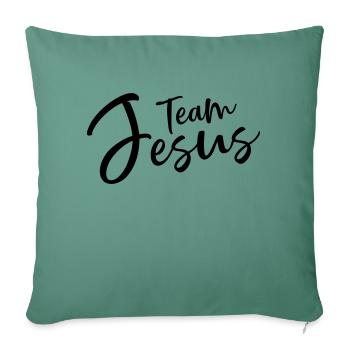 Team Jesus - Sofa pillowcase 17,3'' x 17,3'' (45 x 45 cm) - cypress green - Front