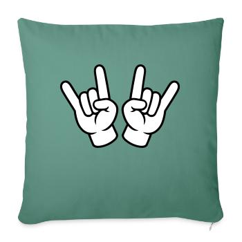 Hand Icon Party - Sofa pillowcase 17,3'' x 17,3'' (45 x 45 cm) - cypress green - Front