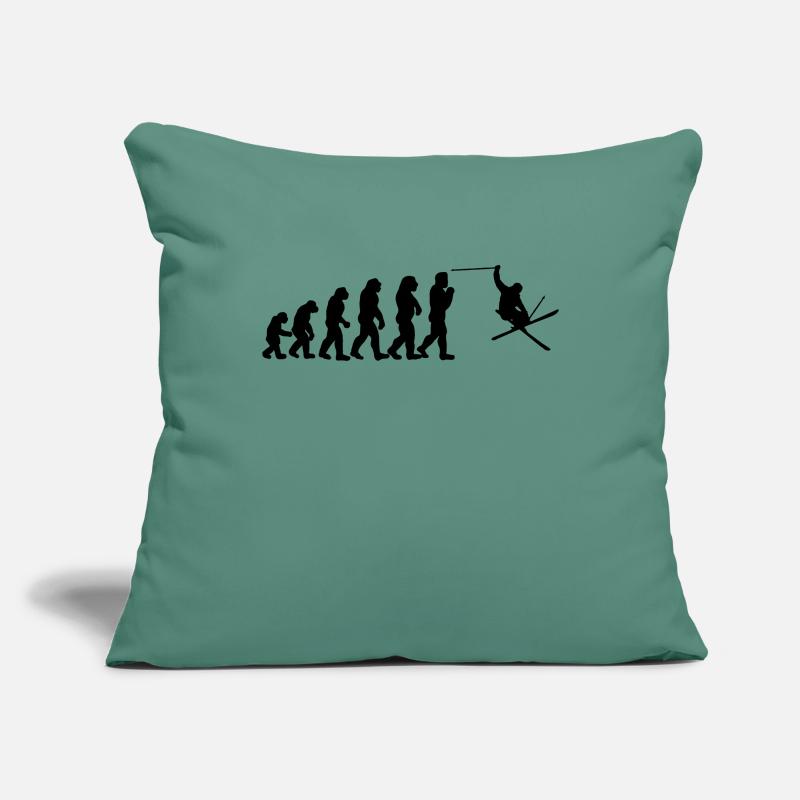 Ski Evolution Housse de coussin décorative 45 x 45 cm