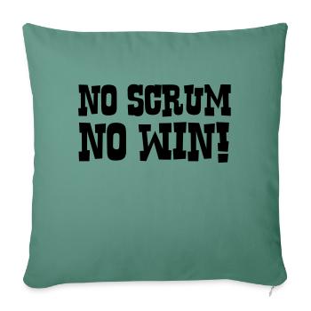 rugby scrum - Sofa pillowcase 17,3'' x 17,3'' (45 x 45 cm) - cypress green - Front