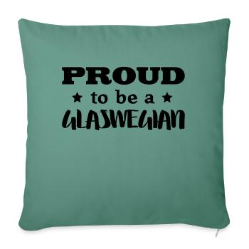 glaswegian proud to be - Sofa pillowcase 17,3'' x 17,3'' (45 x 45 cm) - cypress green - Front
