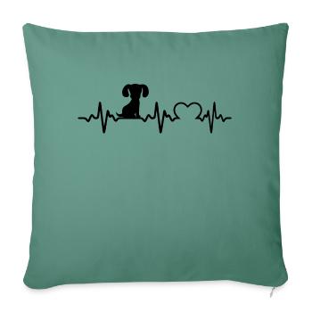 Dog dog - Sofa pillowcase 17,3'' x 17,3'' (45 x 45 cm) - cypress green - Front