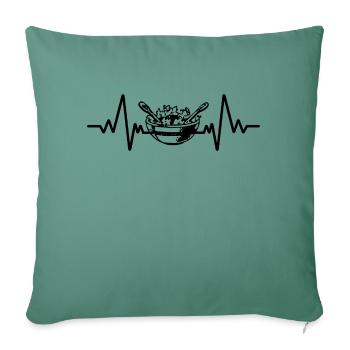 heartbeat salad - Sofa pillowcase 17,3'' x 17,3'' (45 x 45 cm) - cypress green - Front