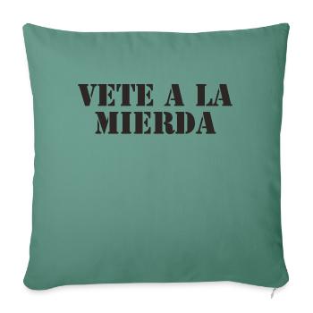 Espagnol Proverbe langue espagnole - Housse de coussin décorative 45 x 45 cm - vert sapin - Devant