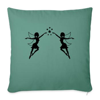 Fairy Spells - Sofa pillowcase 17,3'' x 17,3'' (45 x 45 cm) - cypress green - Front