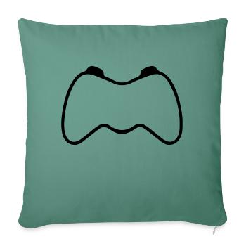 Gamer Gambler Controller Gaming - Housse de coussin décorative 45 x 45 cm - vert sapin - Devant