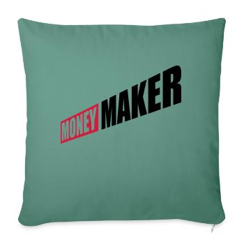 Unternehmer Money Maker Logo - Sofakissenbezug 45 x 45 cm - Tanngrün - Vorne