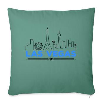 Las Vegas Silhouette - Sofa pillowcase 17,3'' x 17,3'' (45 x 45 cm) - cypress green - Front