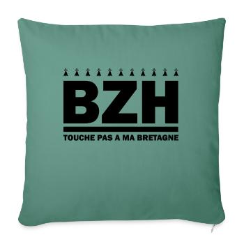 Bretagne Touche pas a ma Bretagne - Housse de coussin décorative 45 x 45 cm - vert sapin - Devant