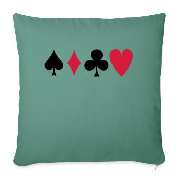 poker - Sofakissenbezug 45 x 45 cm - Tanngrün - Vorne