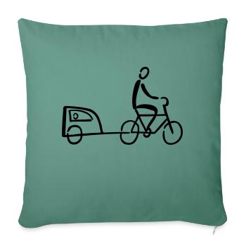 Bike Trailer - Sofa pillowcase 17,3'' x 17,3'' (45 x 45 cm) - cypress green - Front