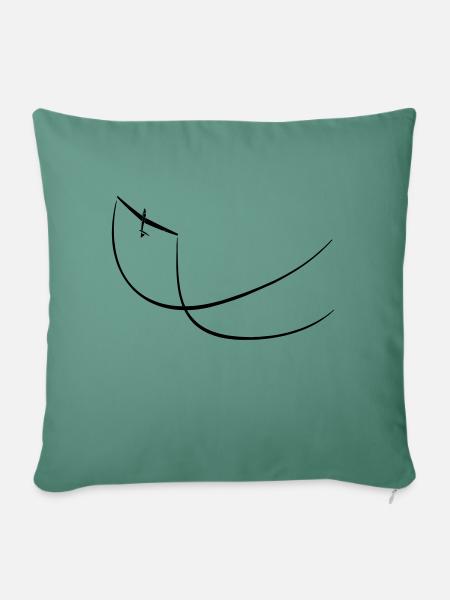 kunstflug Segelflugzeug Segelfliegen Segelflieger - Sofakissenbezug 45 x 45 cm - Tanngrün